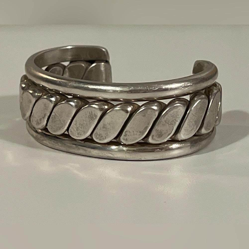 Sterling Silver Twisted Cuff Bracelet vintage